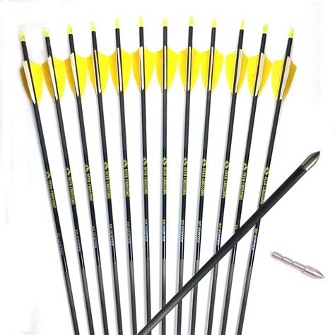 ACCMOS 31 Pure Carbon Arrow Spine 350 400 500 600 700 800 900 1000 ID