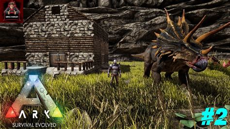 ARK Survival Evolved HARDCORE Gameplay Taming Triceratops Part 2