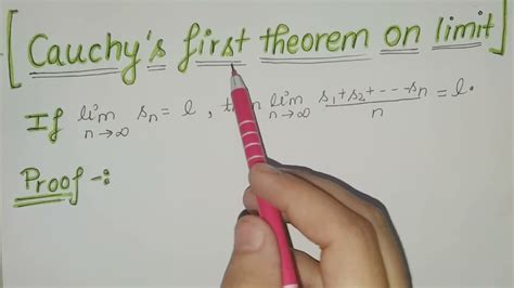 Cauchy S First Theorem On Limit With Examples Sequence Lec