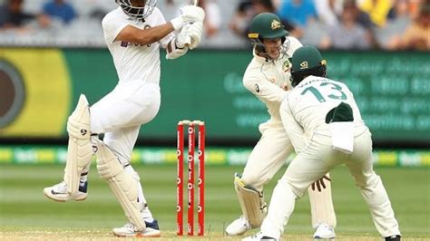 Ind Vs Aus 2nd Test Day 2 Highlights Rahanes Ton Helps India Post 277 5