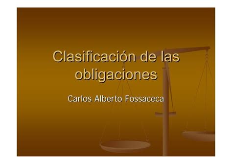 Clasificacion De Las Obligaciones En El Pdf