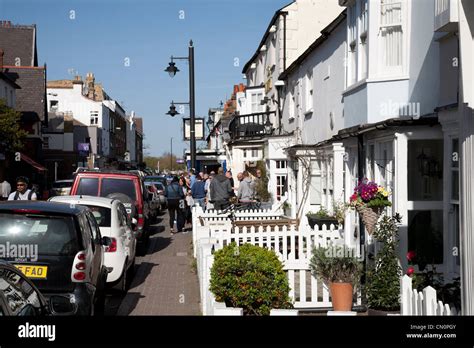 hampton village east molesey stock photo alamy
