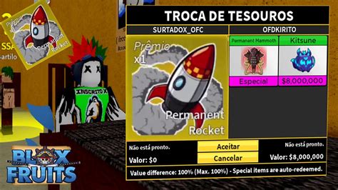 O QUE As PESSOAS TROCAM Pela FRUTA ROCKET PERMANENTE NO BLOX FRUITS