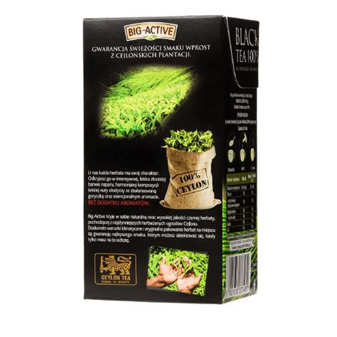 Big Active Pure Ceylon Herbata czarna 100 liściasta 100g Delikatesy