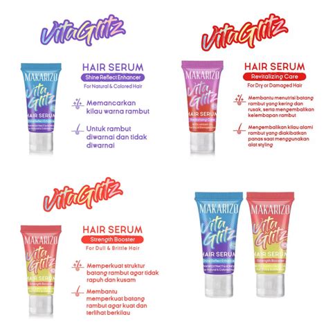 Jual Makarizo Vitaglitz Hair Serum Strength Booster Shine Reflect