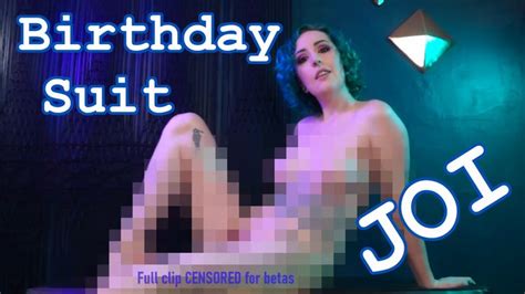 CENSORED BIRTHDAY SUIT JOI Beta Safe Pixelated Fully Nude Goddess Worship Femdom POV Jerk Off