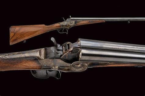 A Breech Loading Double Barrelled Shotgun With Nagant And Re