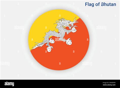 High Detailed Flag Of Bhutan National Bhutan Flag Asia D