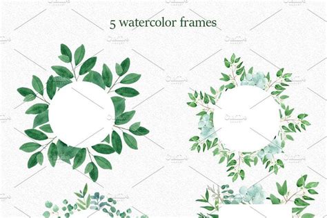 Green Leaf Watercolor Clipart