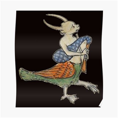 "Medieval Creature with Bagpipes Meme" Poster for Sale by VintageManiac ...