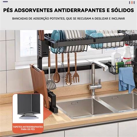 Cozinha Suspensa Modular Escorredor Lou A Organizador Estante De