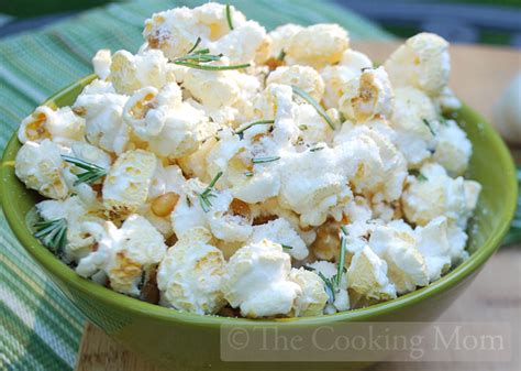 Garlic Rosemary Parmesan Popcorn The Cooking Mom