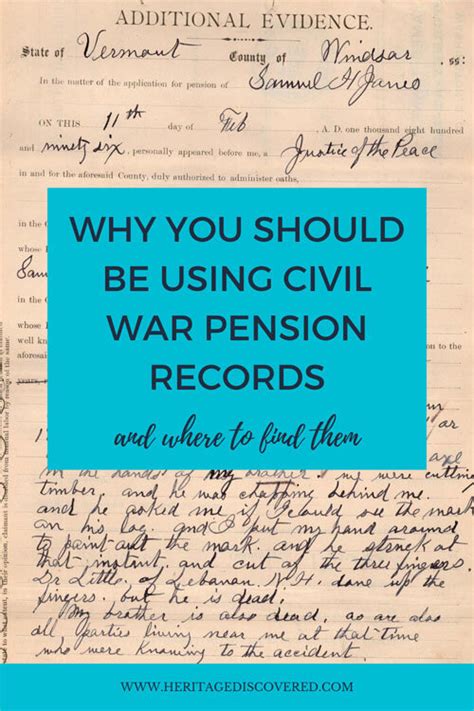 How to Use Civil War Pension Records in Your Research — Heritage Discovered