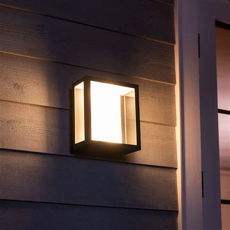 Hue White And Colour Ambiance Impress Outdoor Wall Light Led Integrated White And Coloured Light