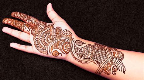 Front Hand Arabic Mehndi Designs For Stylish Girls Women Simple Easy