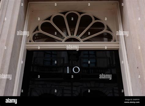 Famous Black Door At Number 10 Downing Street London Uk Photo By