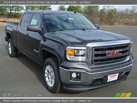 Iridium Metallic 2014 Gmc Sierra 1500 Sle Crew Cab 4x4 Jet Black