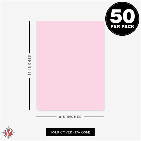 Premium Colored Card Stock Paper 50 Sheets Pack Superior Thick 65lb Cardstock Perfect For