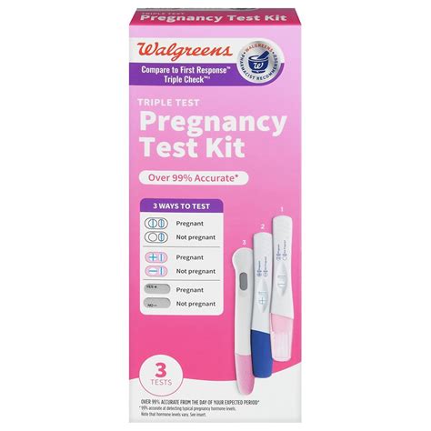 Walgreens Triple Test Pregnancy Test Kit Walgreens