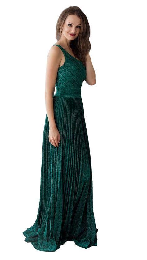 Glitter one shoulder galajurk 202395 Dé Galajurken Outlet