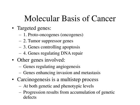 Ppt Molecular Basis Of Cancer Carcinogenesis Powerpoint Presentation