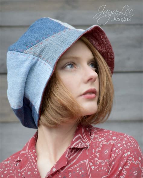 Bucket Hat Patchwork Denim Hippie Cloche Hat Etsy