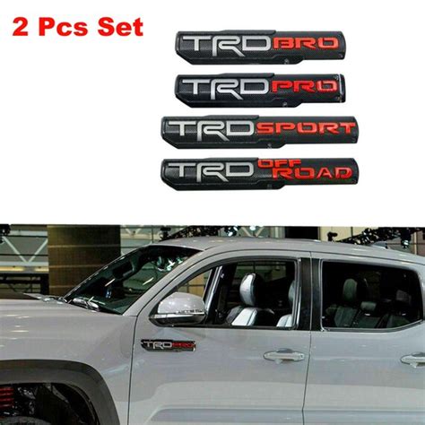 2pcs Trd Pro Bro Sport Off Road Door Emblem Nameplate Badge Etsy