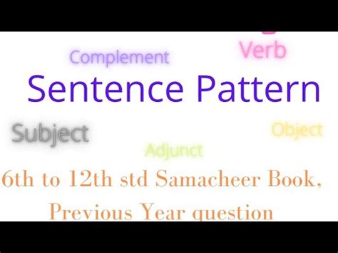 Previous Year Questions Sentence Pattern TNPSC General English Part A