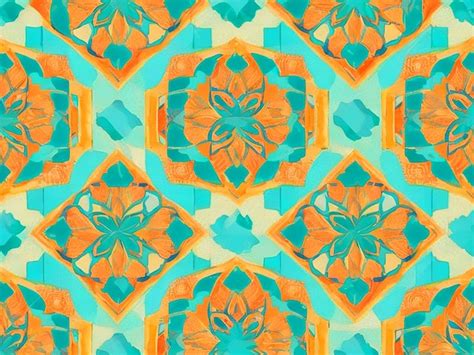 Premium Photo Design A Seamless Pattern Inspired By Moroccan Tilesa