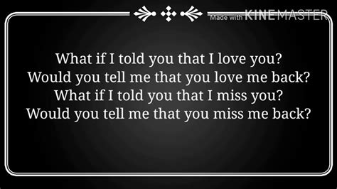 What If I Told You That I Love You Lyrics Ali Gatie Youtube