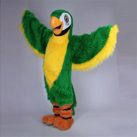 Green Parrot Mascot Costume School Spirit Parrot Costume Mascot