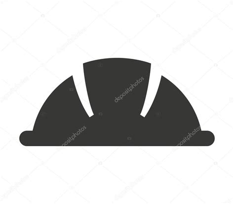 Icono De Silueta Casco Constructor — Vector De Stock © Yupiramos 118391396