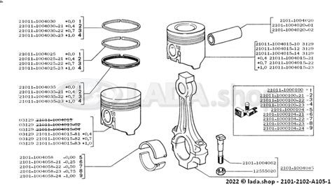 LADA Set Of Piston Rings 79 0 4 Mm 21011 1000100 31 LADA Shop Original