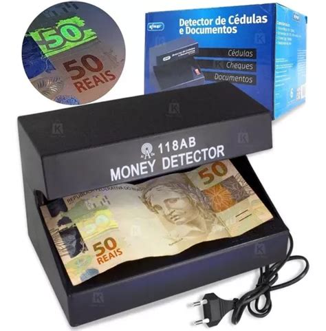 Detector Identificador Uv Teste Cédulas Notas Dinheiro Falso