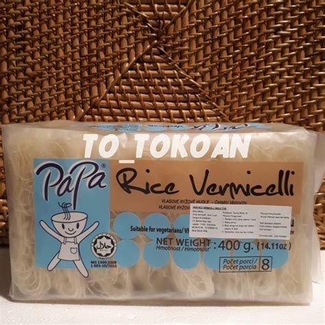 Jual Papa Rice Vermicelli Bihun Beras Gr Shopee Indonesia