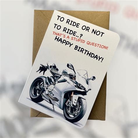 Happy Birthday Card Biker Birthday Card Petrol Head Etsy