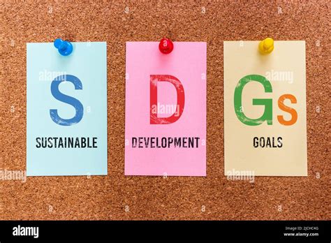 Conceptual 3 letters keyword SDGs (Sustainable Development Goals), on ... 