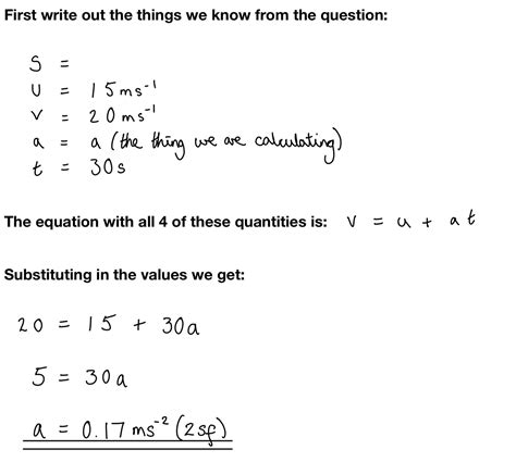 Suvat Equations The Science And Maths Zone