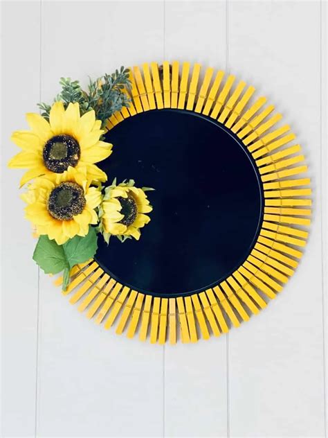 Sunflower Clothespin Wreath Single Girl S Diy