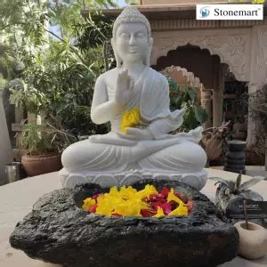 Sold To Coimbatore Tamil Nadu Vitarka Mudra Feet Marble Buddha