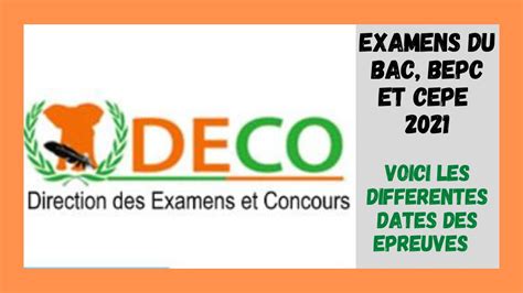 Examens Scolaire Bepc Bac Cepe Les Calendriers Des Diff Rentes