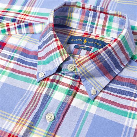 Polo Ralph Lauren Button Down Madras Check Shirt Blue And Red Multi End Kr