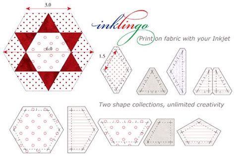 Add Hexagons To The New Inklingo Diamonds Quilt With Inklingo