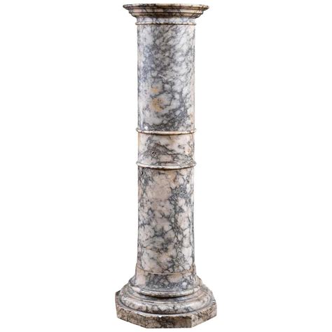 Italian Marble Column Pedestal With Corinthian Capital For Sale At