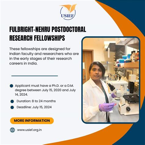 Fulbright Nehru Postdoctoral Research Fellowships 2025 2026