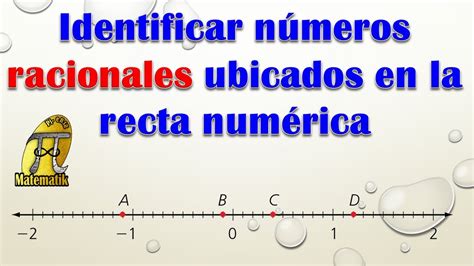 Identificar números racionales representados en la recta numérica YouTube