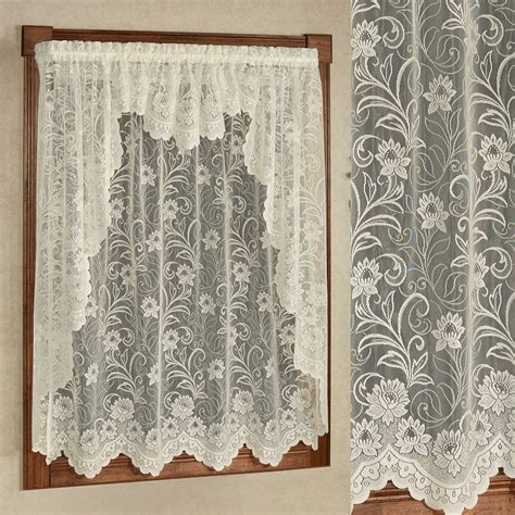 Art Nouveau Lace Swag Window Treatment