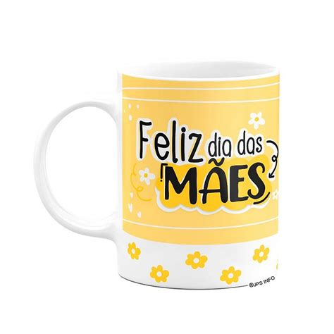 Caneca M Es Feliz Dia Das M Es Branca Fun Geek Store