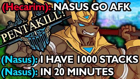 Nasus Jungle Can Get 1000 Stacks In A Few Minutes Pentakill Nasus