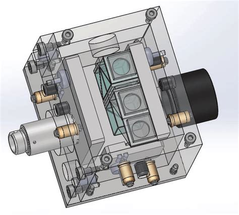 Cad Image Of The 3 Axis Probe With The Cover And Side Wall Transparent